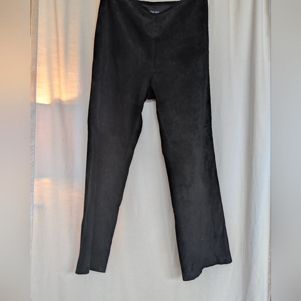 C'est City Genuine Suede Black Pants Size 16